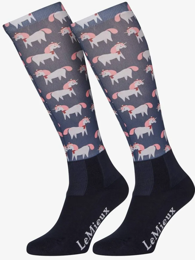 LeMieux Socks|Socks<Footsie Socks - Christmas Unicorns