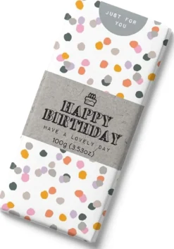 Creme D'or Sweets<Message Bar - Happy Birthday Milk Chocolate Bar