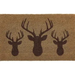 Phoenox Textiles Homeware<My Mat Printed Coir Stags Head 45x75cm