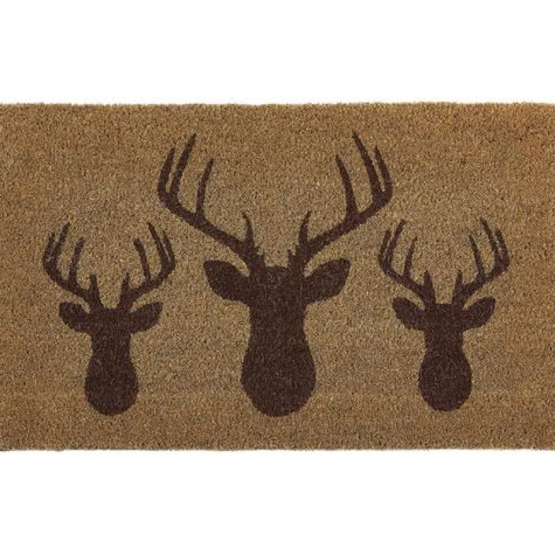 Phoenox Textiles Homeware<My Mat Printed Coir Stags Head 45x75cm