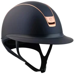 Samshield Riding Hats|Riding Hats<2.0 Miss Shield Shadowmatt with Rose Gold Trim and Blason