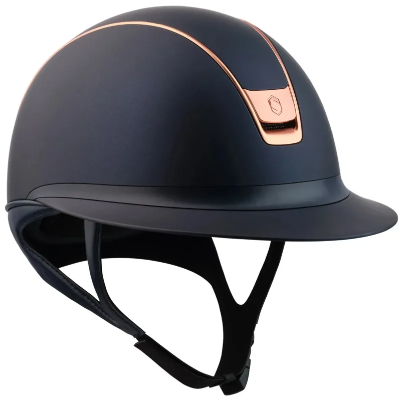 Samshield Riding Hats|Riding Hats<2.0 Miss Shield Shadowmatt with Rose Gold Trim and Blason