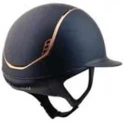Samshield Riding Hats|Riding Hats<2.0 Miss Shield Shadowmatt with Rose Gold Trim and Blason