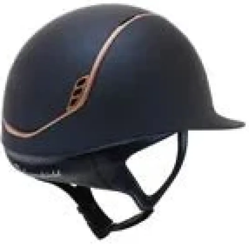 Samshield Riding Hats|Riding Hats<2.0 Shadowmatt with Rose Gold Trim and Blason