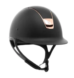 Samshield Riding Hats|Riding Hats<2.0 Shadowmatt with Rose Gold Trim and Blason